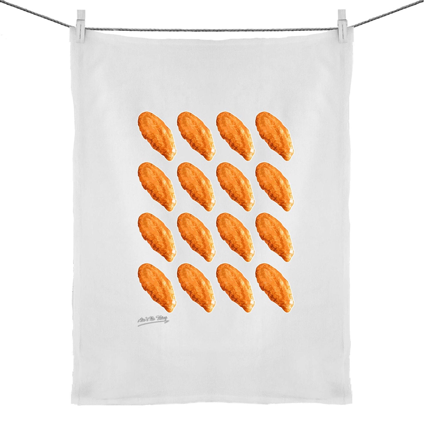 Buffalo Wings 50% Linen 50% Cotton Tea Towel